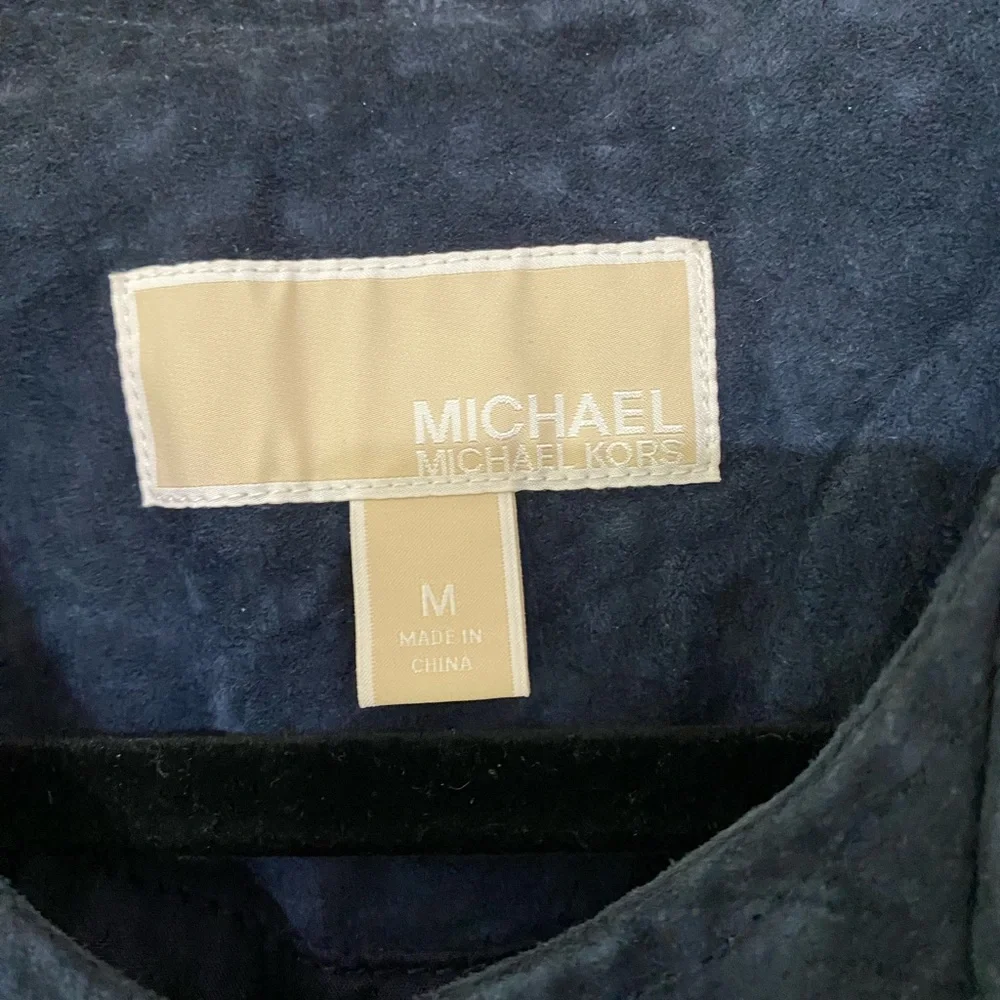 MICHAEL KORS leather Suede Moto Jacket M - Picture 5 of 15